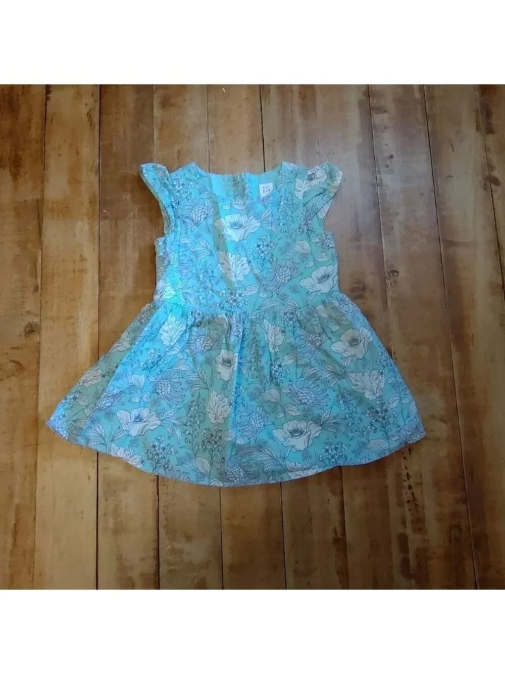 Floral dress 2T lined cotton Gap blue flowers Easter spring cotton dress